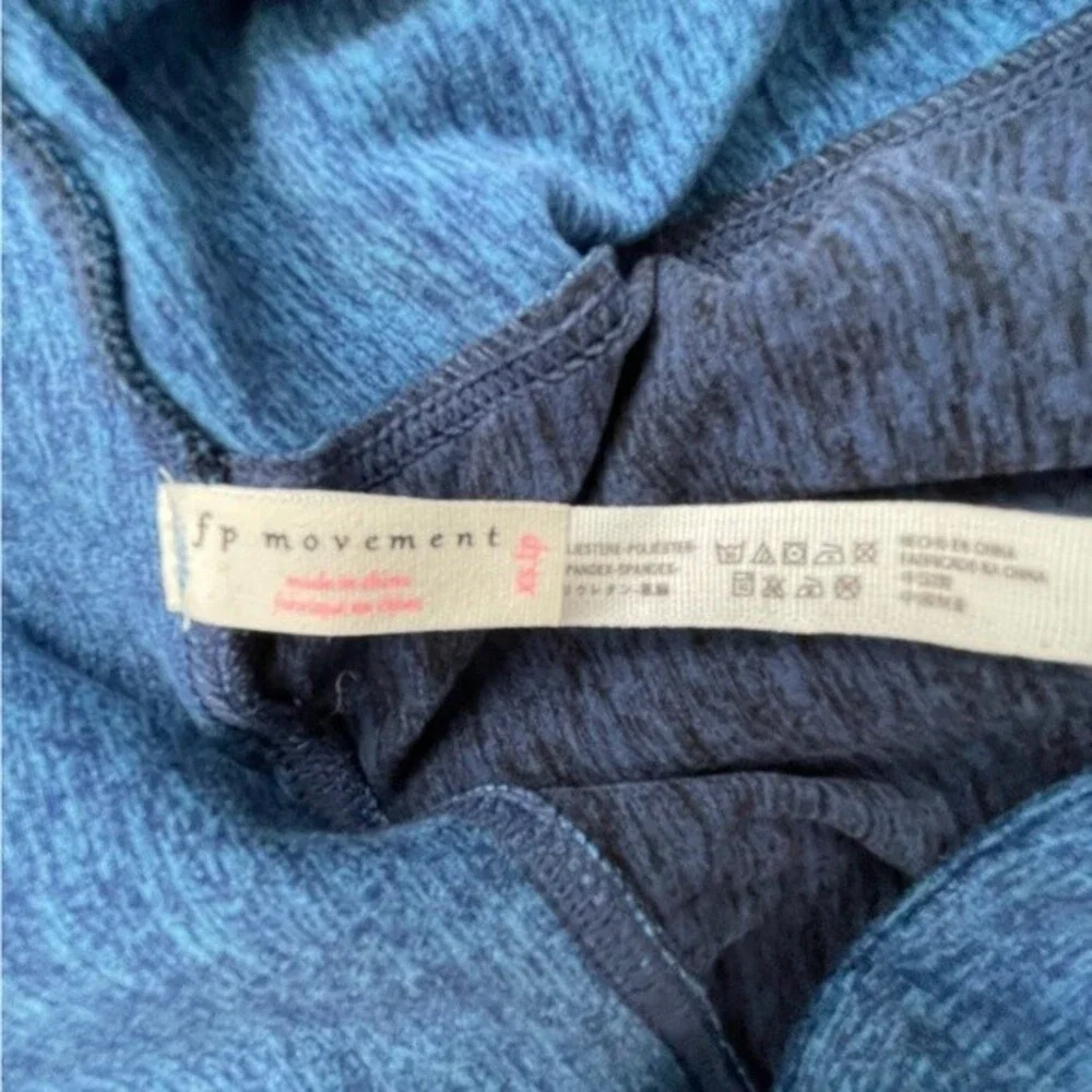 Free People Movement Womens XS Color blocked‎ black and blue smooth leggings